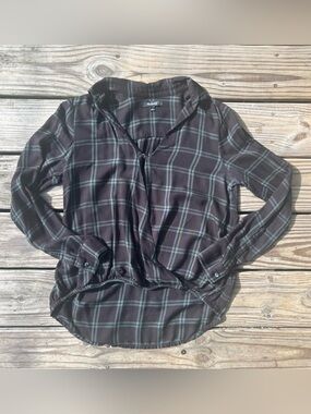 Madewell Flannel Cross Front Shirt